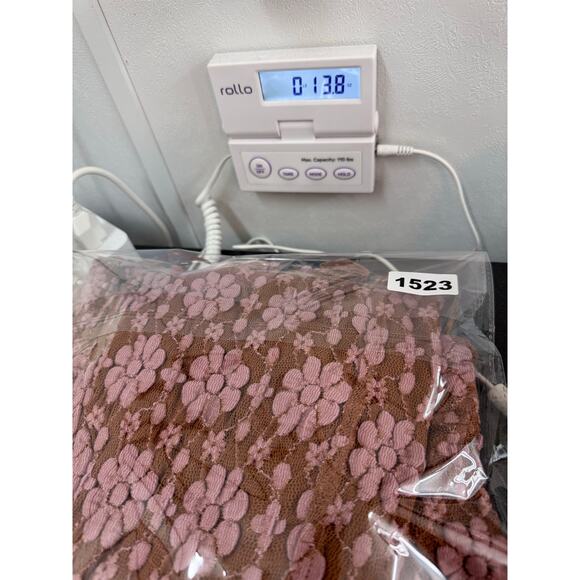 NEW FREE PEOPLE Lucinda Floral Lace Midi Dress Stretchy sz M Coquette Romantic - Picture 12 of 12